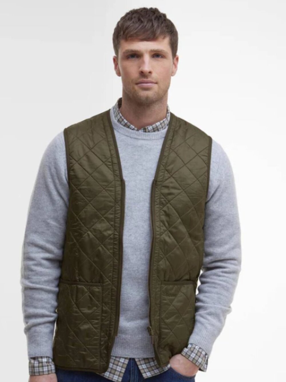 Barbour Polarquilt Men's Zip-In Liner Vest Quilt Fleece Waistcoat | Size S